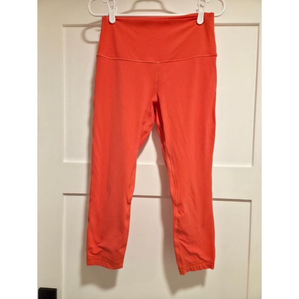 Lululemon Align High-Rise Leggings 23" Crop - Solar Orange- Size 10 athleisure